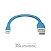 dCables Apple Certified Bendy & Durable Short (7 inch) USB Cable for iPhone 6, 6 Plus, 5, 5c, 5s, iPad 4, iPad Air, Mini, iPod Touch 5, Nano 7 - Bendy Charger Cable for Lightning Port to USB - Blue