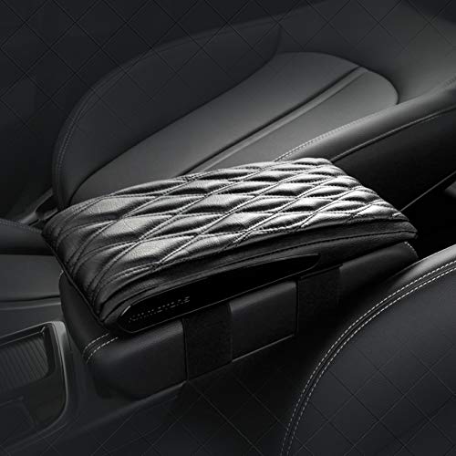 KMMOTORS Quilting Memory Form Officially Licensed Custom Auto Armrest Cushion Center Consoles Rest for Car Motor Auto Vehicle (Artificial Leather) - Thumbnail 7