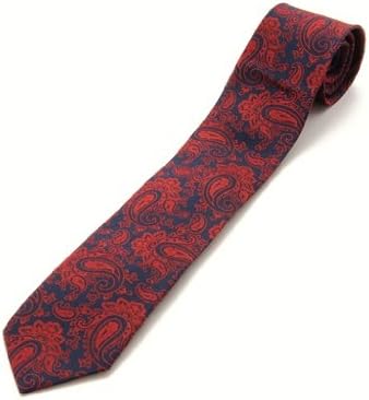 Amazon メイルアンドコー Male Co 7 5クラシックタイ ペイズリー ネイビー 75 ネクタイ 通販