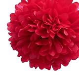 Dress My Cupcake Mini 5" Red Tissue Paper Pom Poms, Set of 4 - Red Paper Flowers, Red Flowers, Red Tissue Poms Dress My Cupcake Mini 5" Red Tissue Paper Pom Poms, Set of 4 - Red Paper Flowers, Red Flowers, Red Tissue Poms