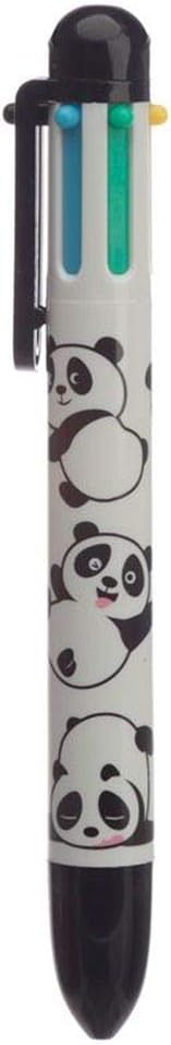 Puckator Panda Multi Colour Pen (6 Colours), Great Gifts for Students From Teachers, Multicolour Pen