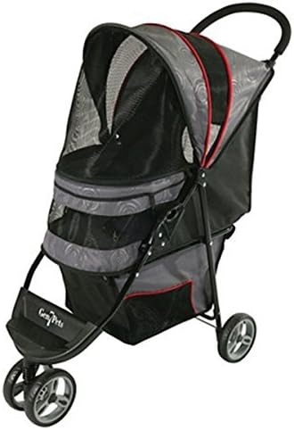 The gray shadow Gen7Pets Regal Plus Pet Stroller by KhaoPet
