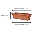 Bloem 52018C Fiskars 18 Inch TerraBox Planter, Color Clay, Terra Cotta