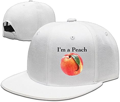 CaCaJessica Mens I'm A Peach Cool Travel White Caps Hats Adjustable Snapback