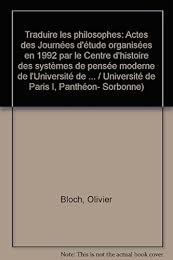 Traduire les philosophes