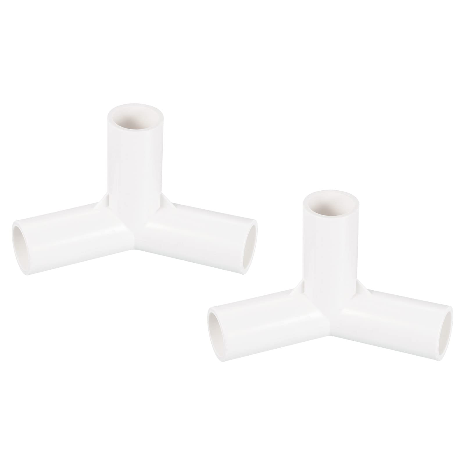 PATIKIL 20mm PVC Pipe Fittings, 2 Pack 3 Way Elbow Water Tubing Joint Connectors Adapters for Garden Irrigation Home Aquarium
