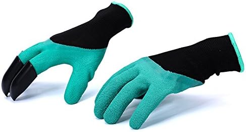 Garden Genie Gloves with Fingertips Uniex Claws Quick &amp; Easy to Dig and Plant Without Hand Tools - As Seen On TV (Right&amp;Left Handed)