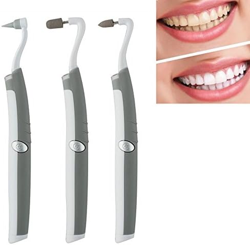 Steering Wheel Lock Teeth Plaque Remover,Multifunction Sonic Portable Dental Tool Kit Oral Hygiene Care & Tooth Stain Eraser & Plaque Remover 3 Heads