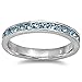 3mm Channel Set Full Eternity Wedding Band Ring Round Cubic Zirconia 925 Sterling Silver Choose Color