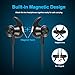 Letscom Bluetooth Headphones, Lightweight Wireless Earbuds with Magnetic Connection, IPX5 Water Resistant Bluetooth 5.0 Sports Earphones for Running, Built-in Mic, 8 Hrs Work Time