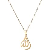 VASSAGO Allah Necklace for Women Stainless Steel Islamic Muslim Pendant Islam Eid Gift Religious Charm Jewelry