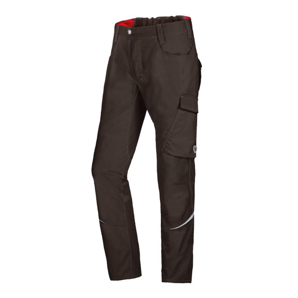 BP 1960-570-0048-39/40n Fabric Blend with Stretch Work Trousers for Men, Slim Silhouette with High Waist at Back, 65% Polyester/35% Cotton, Brown, 39/40N