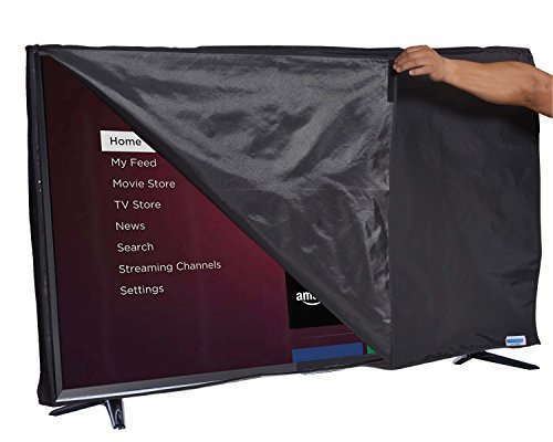 Comp Bind Technology TV Cover with Front Transparent for LG 65UJ6200 65' LED TV, Waterproof and Anti-Static Black TV Cover,Heavy Duty Material, Maximize TV Life 58'W x 4'D x 34'H