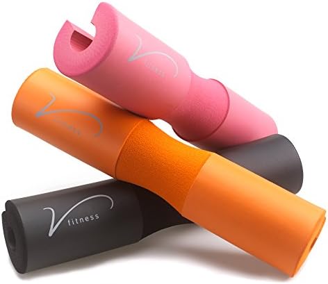 VidaFitness Barbell Squat Pad for Squats Hip Thrusts Lunges and Weight Lifting. Heavy Duty Foam Protective Pad to Support Neck Shoulders and Hips. For Standard and Olympic Bar. Carry Bag Included