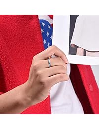 Anillo de compromiso unisex con tres llaves, de tungsteno blanco, de 0.079 in, 0.157 in, 0.236 in, 0.315 in