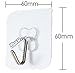 FLEEMY Stainless Steel Hook Endurable Seamless with Super Strong Clear Adhesive Tape for Hanging Photo Frame to Wall Bricks of Kitchen Living Room Bathroom(Pack of 2)
