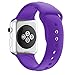 Sundo Apple watch band 38mm, Soft Silicone Replacement Wrist Strap Bracelet Band for Apple Watch Nike+ Sport Edition Series 2 Series 1(Purple 38 SM)