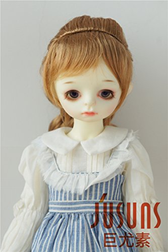 JD218 21-23CM 1/3 SD synthetic mohair doll wigs Golden Blond Complex braid wig 8-9 inch BJD doll accessories
