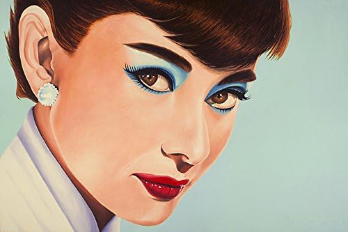 Audrey Hepburn in Baby Blue 18x12 Art Print Poster by Karl Black