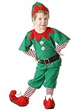 Little Boys' Toddler Happy Christmas Elf Costume