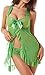 Plus Size Lingerie Babydoll Set for Women(5XL,Apple Green)
