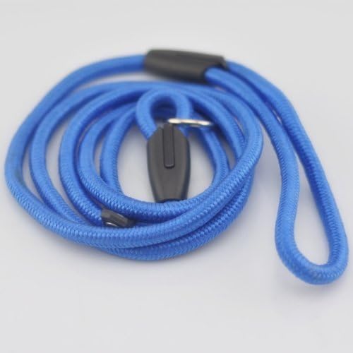 Shopping Mecca - Nylon Rope Dog Whisperer Cesar Millan Style Slip Training Leash Lead and Collar (Blue, L:  Diameter 1.2cm)