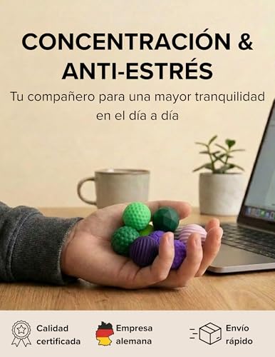 Magnetic Fidget Toys - Anti-Stress Toy with Magnetic Balls - Focus Points for Stress Relief and Concentration (Green-Purple)