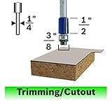 Bosch 85269M 3/8 In. x 1/2 In. Carbide Tipped 2-Flute Flush Trim Bit