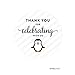 Andaz Press Birthday Round Circle Labels Stickers, Thank You for Celebrating With Us, Arctic Penguin, 40-Pack, For Gifts and Party Favors