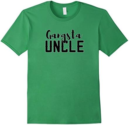 Mens Gangsta Uncle To Be Family Niece Nephew Reveal Shirt Present Large Grass