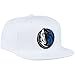 NBA Dallas Mavericks Men's ZNE Flat Brim Snapback Cap, One Size, White