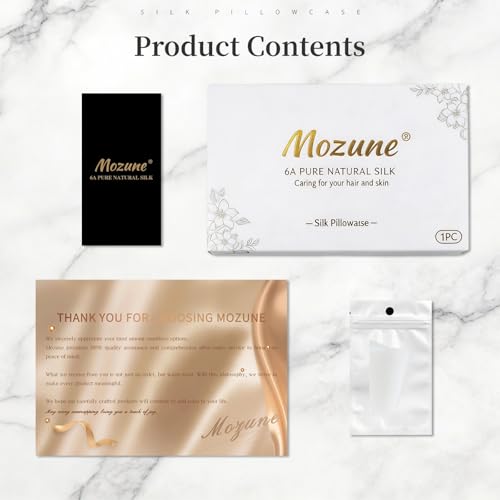 100% Double-Sided Silk Pillowcase, 22 Momme, 6A, Washable, Hidden Zipper, Prevents Hair Frizz, Antibacterial and Anti-Static, Suitable for Sensitive Skin (White, 1PC 51x66cm（20" × 26"）)