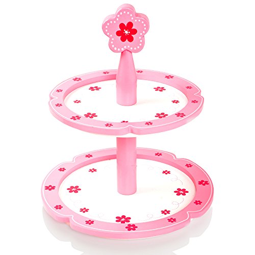 Milly Ted Wooden Cupcake Stand 9 Cakes Set Childrens Wood