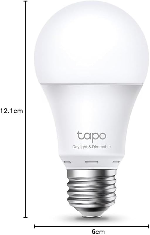 Tp-link tapo l520e - lâmpada led inteligente, lâmpada wifi sem necessidade de hub, branco neutro 4000k, regulável, e27, 8,7w/806lm, compatível com alexa, echo e google home