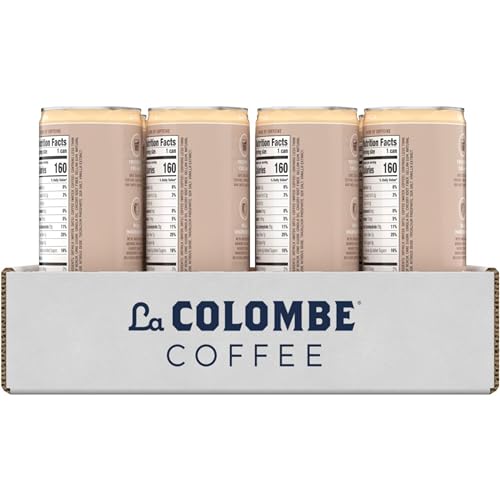 LA COLOMBE COFFEE, OATMILK VANILLA LATTE, 11 FL OZ CANS (PACK OF 12), COFFEEHOUSE QUALITY COLD BREW, SPECIALTY GRADE COFFEE BEANS, READY-TO-DRINK ON-THE-GO