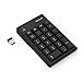 Number Pad, N016 Jelly Comb 22 Keys Wireless USB Multi-Function Numeric Keypad Keyboard with 2.4G Mini USB Receiver for Laptop Desktop PC Notebook - Black