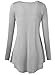 BAISHENGGT Women's Long Sleeve Flared Tunic Top X-Large Light Grey