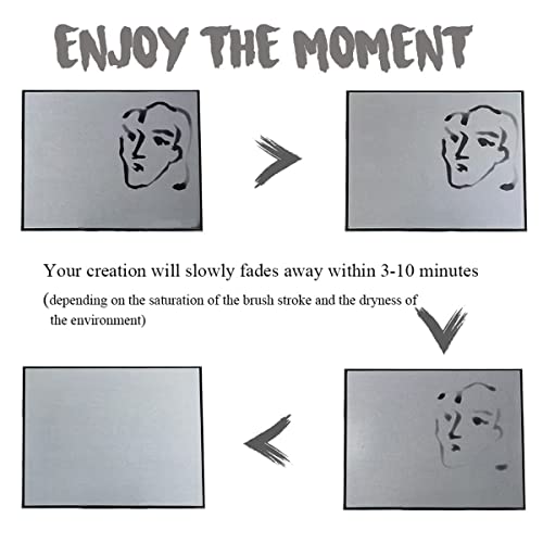 AOVOA Zen Meditation Board, Painting with Water for Relaxing, Mindfulness & Meditation Practice, Zen Meditation Gifts with Brushes and Stenciles