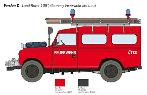 ITALERI 3660S - 1:24 Land Rover Fire Truck , Modellbau, Bausatz, Standmodellbau, Basteln, Hobby, Kleben, Plastikbausatz, detailgetreu – Bild 5