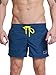 Neleus Men's Beach Shorts Swimming Trunk with Pockets,802# Navy Blue,USA S,Tag L