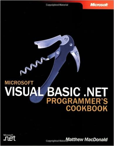 Microsoft Visual Basic Net Programmer S Cookbook Pro Developer Macdonald Matthew 0810617001136 Amazon Com Books