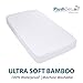 Mini Crib Mattress Protector 100% Waterproof, Noiseless – Viscose Made from Quilted Ultra Soft White Terry Fitted Sheet Style (27”X39”)