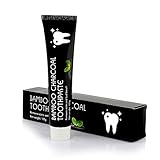 Bamboo Activated Charcoal Black Whitening Natural Stains Remover Toothpaste 3,7 Oz