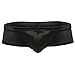 iEFiEL Mens Shiny Cap Cover Bulge Pouch Low Rise Mini Bikini Briefs Lingerie Underwear Black XXL