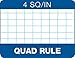 TOPS Quadrille Ruled Kraft Notebook, 8.5 x 11 Inch, 3-Hole Punched, 80 sheets, Colors May Vary (65154)