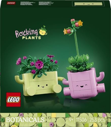 Botanicals Petites Plantes Dansantes - Set de Fleurs Artificielles - 2 Fausses Plantes & 2 Pots Couleur Pastel pour Décoration de Chambre - Idée de Cadeau DIY pour Fille dès 9 ans ou Adulte 11506