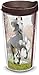 Tervis Running Horses Made in USA Double Walled Insulated Tumbler Travel Cup Keeps Drinks Cold & Hot, 16oz, Clear