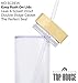 4 Pack - Top House Insulated Acrylic Tumblers with Gold Lids and Straws, 16oz Insulated Travel Cups, 8 Reusable Straws (Gold Lids)