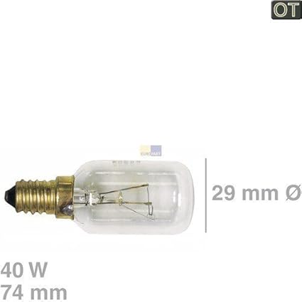 2 x Backofenlampe Glühlampe Lampe f Backofen Dunstabzugshaube 40W E14 300° 230V Bauknecht 481281728455