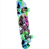Powell-Peralta Black Light Skull and Sword Complete Skateboard, Tie Dye